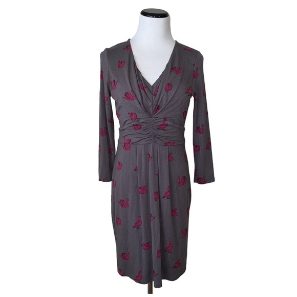 Boden Dresses & Skirts - 054 Boden Marion swan print dress 6